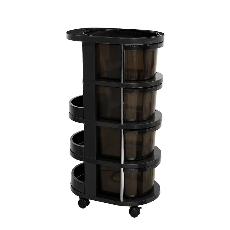 Round Plastic Storage Cart by Simply Tidy