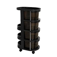 Round Plastic Storage Cart by Simply Tidy