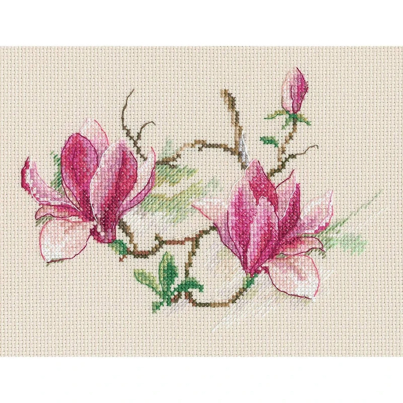 RTO Magnolia Flowers 2 Cross Stitch Kit