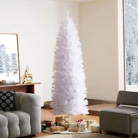 7.5ft. Unlit Pencil Tinsel Artificial Christmas Tree