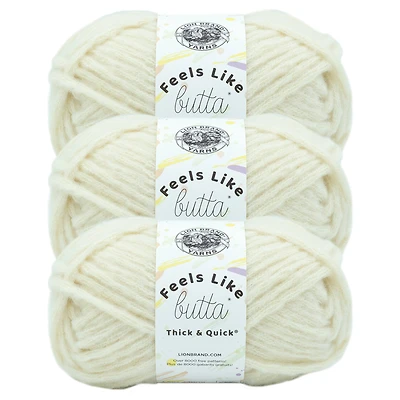 3 Pack Lion Brand® Feels Like Butta® Thick & Quick® Yarn