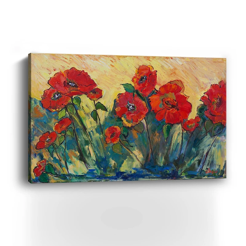 Flamboyant Poppies Canvas Giclee