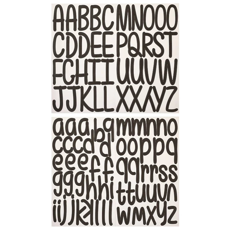 12 Pack: Black Large Font Alphabet Stickers by Recollections™