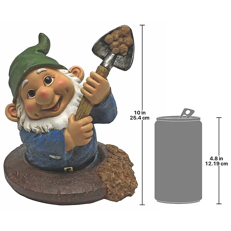 Design Toscano Shoveling Sam, the Garden Gnome Statue