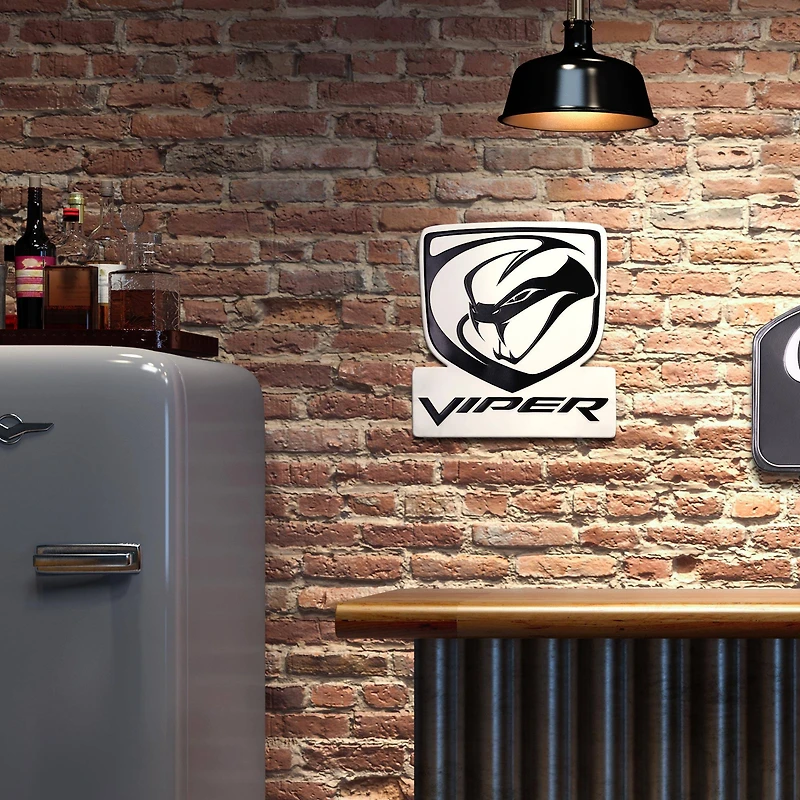 Dodge Viper Embossed Shaped Metal Wall Sign