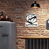 Dodge Viper Embossed Shaped Metal Wall Sign
