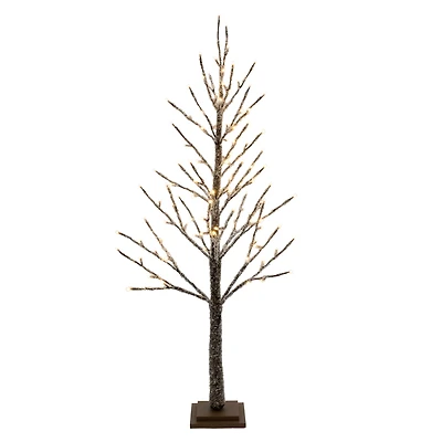 4ft. Deep Brown LED Icy Twig Tree