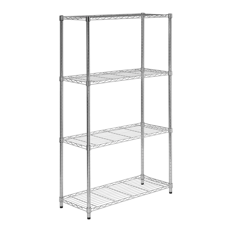 Honey Can Do Chrome 4-Tier Heavy-Duty Adjustable Shelving Unit