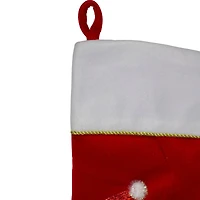 20.5" Santa Claus, Reindeer & Glitter Presents Christmas Stocking