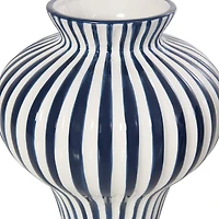 Blue Stripes Rounded Ceramic Vase Set