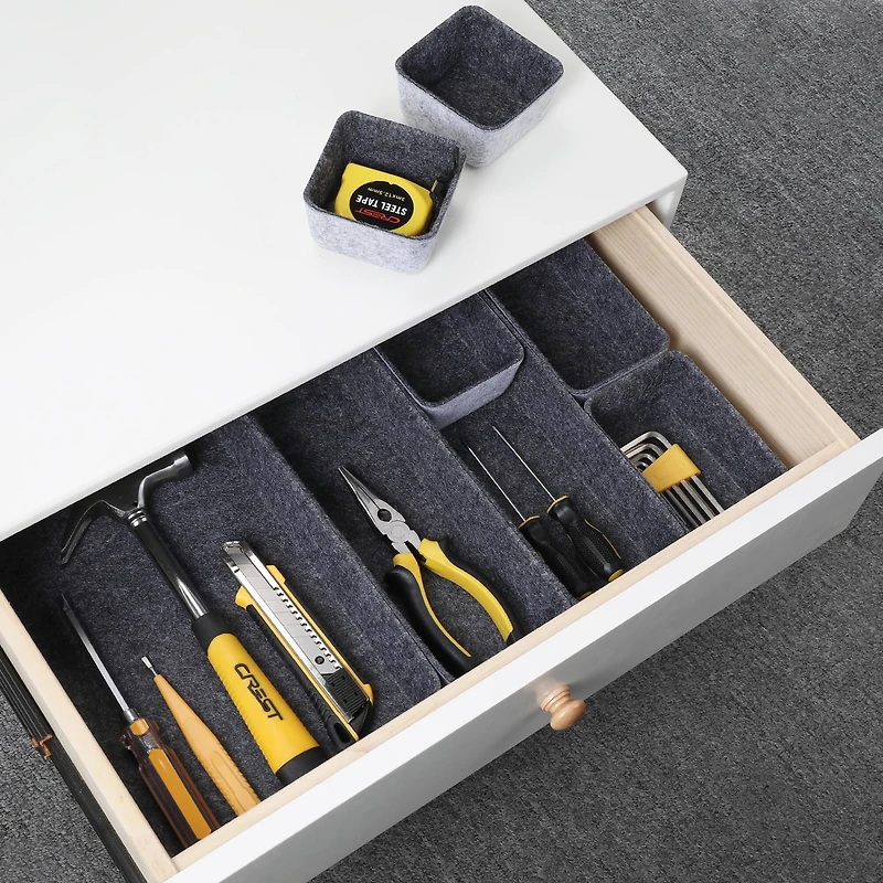 Welaxy Felt Piece Drawer Organizer Tray Set