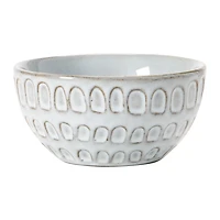 Hello Honey® 4" White Debossed Stoneware Bowl Set, 4ct.
