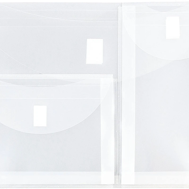 JAM Paper 9.75" x 13" Clear Plastic 3 Pocket Velcro® Brand Closure Booklet Envelopes, 10ct.