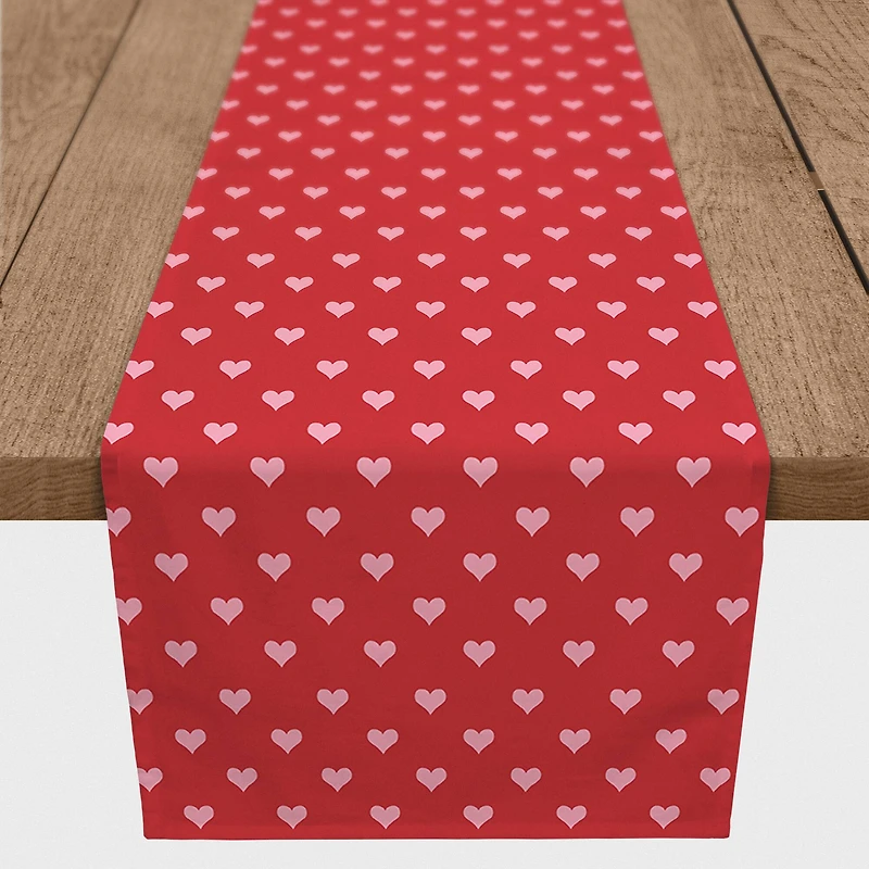 90" Hearts Valentine's Day Table Runner