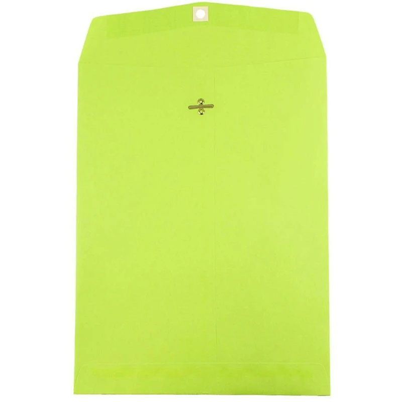 JAM Paper 10" x 13" Lime Green Open End Catalog Envelopes