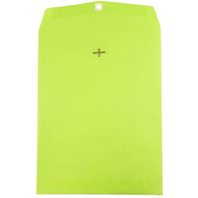 JAM Paper 10" x 13" Lime Green Open End Catalog Envelopes