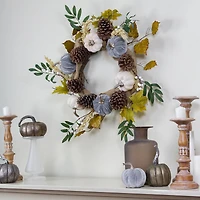 24" Pumpkins Foliage Grapevine Thanksgiving Wreath