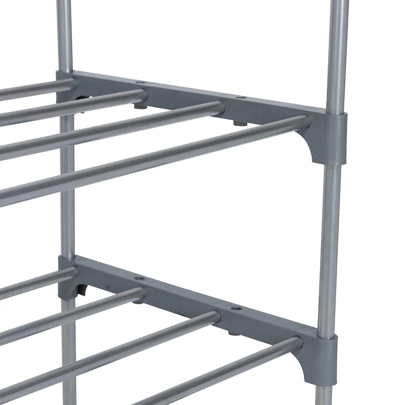 Simplify Gray 5-Tier Stackable Shoe Rack