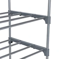 Simplify Gray 5-Tier Stackable Shoe Rack