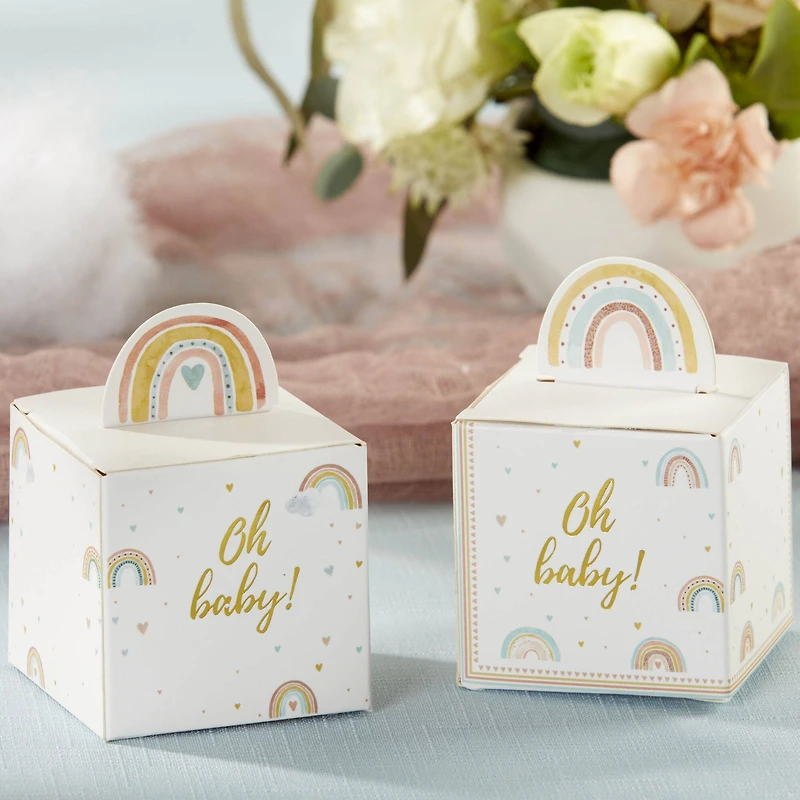 Kate Aspen Boho Rainbow Baby Favor Box Set, 24ct.
