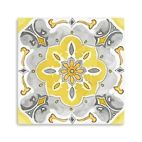 Jewel Medallion Yellow Gray III Canvas Giclee