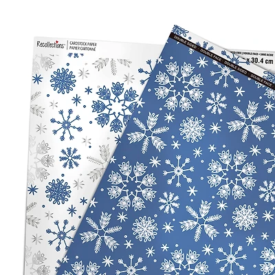 Snowflakes Double-Sided Cardstock Paper by Recollections™, 12" x 12"