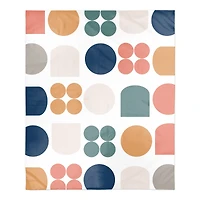 Retro Shapes 50" x 60" Coral Fleece Blanket