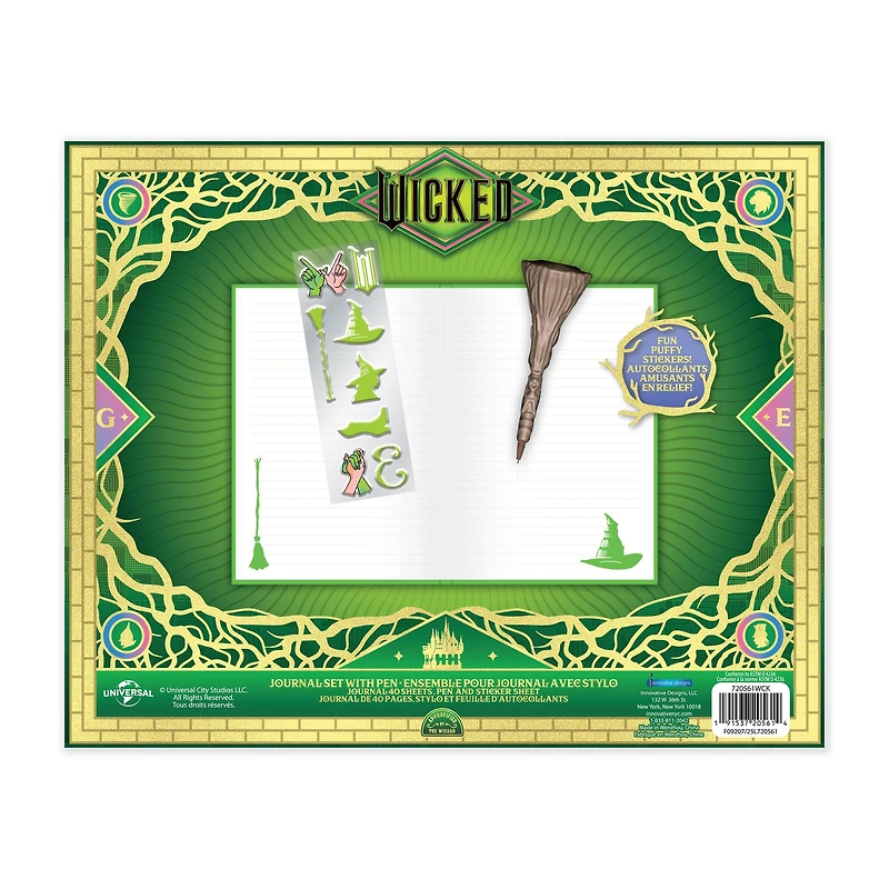 Wicked Elphaba Journal Set & Care Bears™ Plush Gift Bundle