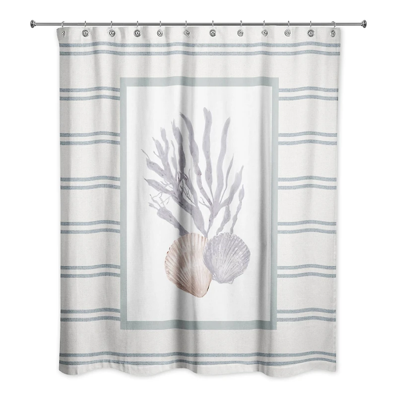 Scallop and Olive Shell 71" x 74" Shower Curtain