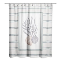 Scallop and Olive Shell 71" x 74" Shower Curtain