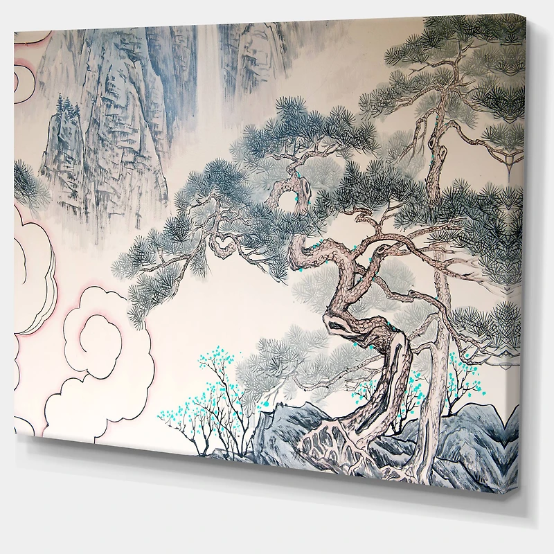 Designart - Chinese Blue Tree Art