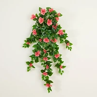 41" UV Resistant Artificial Azalea Hanging Plant (Indoor/Outdoor) - Set of 2