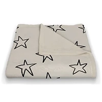 Simple Star Pattern 50" x 60" Coral Fleece Blanket