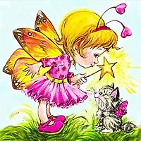 Crafting Spark Fairy with Kitten Diamond Painting Kit