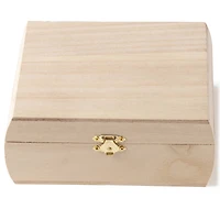 8 Pack: 7.25" Curved Sides Wooden Box by Make Market®