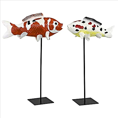 Design Toscano Japanese Floating Koi Sculpture Collection Set