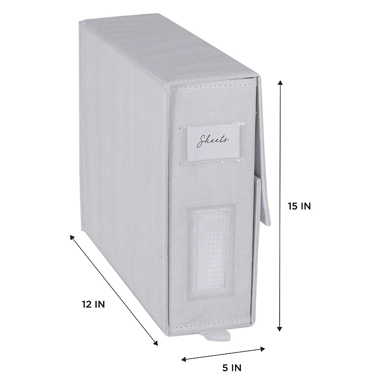 Organize It All 15" White Foldable Linen Closet Organizer