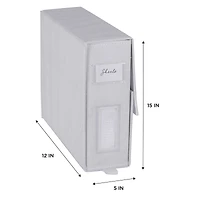 Organize It All 15" White Foldable Linen Closet Organizer