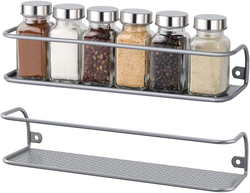 NEX™ Silver Spice Rack Wall Organizers, 2ct.