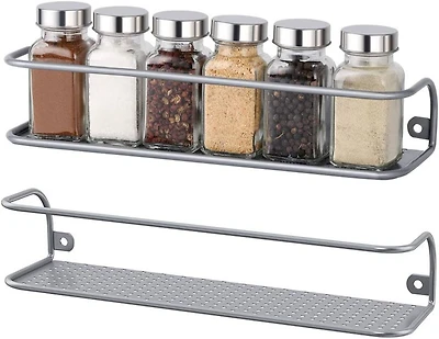 NEX™ Silver Spice Rack Wall Organizers, 2ct.