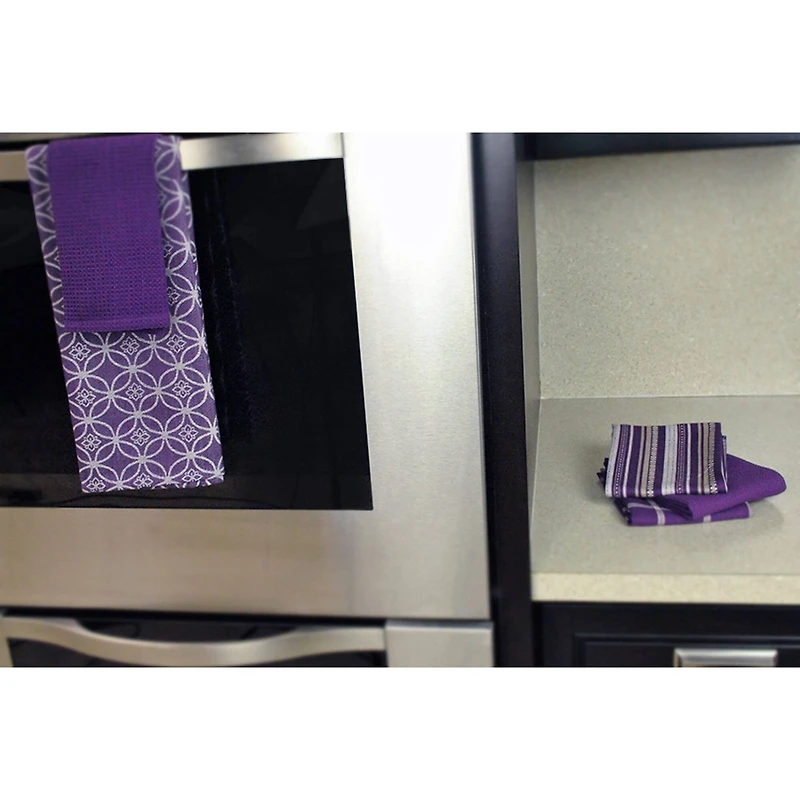 DII® Eggplant Dishtowel & Dishcloth Set