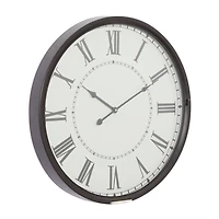 White Traditional Metal Wall Clock