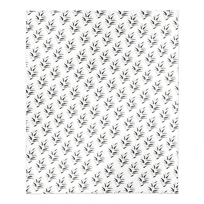 Dark Leaf Sherpa Fleece Blanket