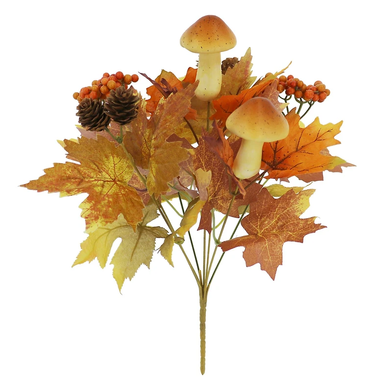 16" Maple Leaves & Mushroom Bush by Ashland®