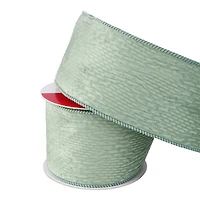 3.5" x 15ft. Sage Wired Velvet Ribbon by Celebrate It®