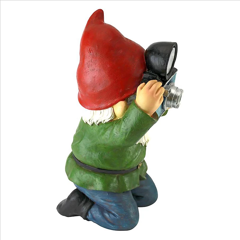 Design Toscano 12" Smile For Me Solar Garden Gnome Statue