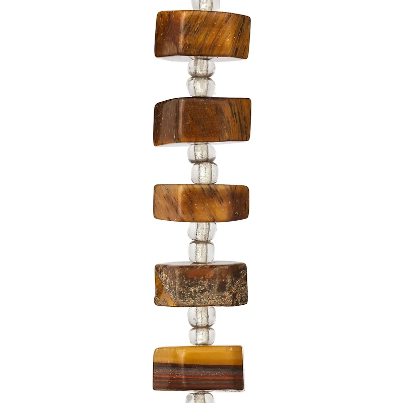 12 Pack: Tiger's Eye Hexagon Beads with Spacers, 12mm by Bead Landing®