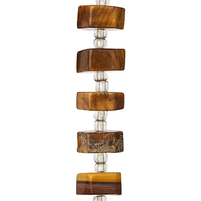 12 Pack: Tiger's Eye Hexagon Beads with Spacers, 12mm by Bead Landing®