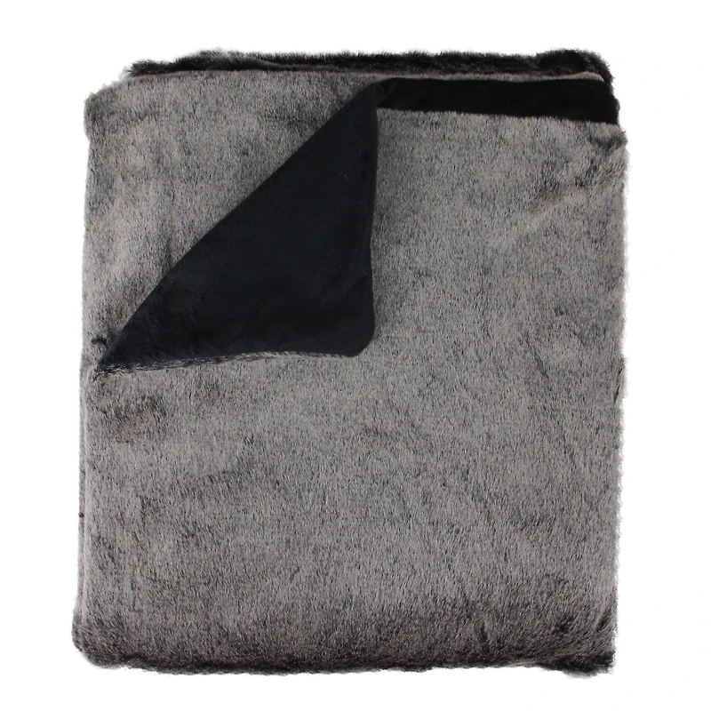 Charcoal Gray Super Plush Throw Blanket
