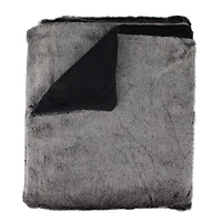 Charcoal Gray Super Plush Throw Blanket